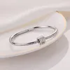 Bangle 316L Stainless Steel Three-layer Mud Inlaid With Crystal Retro Spiral Opening For Women Bijoux Acier Inoxidable