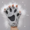 Wolf Paws Fingerless Gloves Furry Kitten Paw Foxes Claws Mittens Lolita Gothic Cosplay Costume Party Accessory Dropship 240127