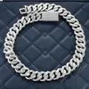 20mm Moissanite Baguette Miami Cuban Link Chain Necklace 925 Sterling Silver Men's Vvs Moissanite Cuban Link Chain