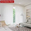 Sala de estar semi tule cortinas transparentes para janelas hall branco voile cortina para kitchn firanki cortina cocina decoração do quarto 240118