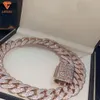 Passera Diamond Test Cuban Link Chain Hip Hop 925 Sterling Silver 15mm 18mm 20mm VVS Moissanite Diamond Ice Out Chain Necklace