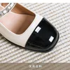 Scarpe Mary Jane stile coreano da donna estive 2023 con tacco alto Scarpe eleganti da festa e da lavoro Sandali casual da donna 240202