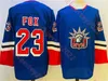 Mens sydd hockeytröja New York 23 Adam Fox 31 Igor Shesterkin 93 Mika Zibanejad 24 Kaapo Kakko Jerseys S-3XL