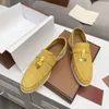 Designer Luxe Loro schoenen Tod LP -schoenen voor damesheren Hoge kwaliteit Kasjmier lederen man Loafers Hoge elastische rundvlees pees bodem mode casual platte hielschoen