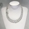 Rock Custom Iced Out Hip Hop Miami Halsband 925 Sterling Silver Baguette Moissanite 20mm Hiphop Cuban Link Chain