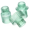 Candle Holders 3pcs Glass Holder Vintage Candlestick Decor Party Stick