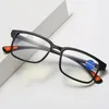 Solglasögon anti Blue Light Reading Glasses Men Vintage Matte Square Presbyopia Eyeglasses Women Ultralight Farsighted Eyewear 1.0 till 3.5