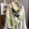 Lenços 2024 Cavalo Impressão Cachecol Cashmere Mulheres Xales Quentes e Envoltórios Grosso Inverno Suave Silenciador Pashmina Design Bufanda Echarpe Femme