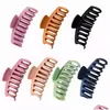 Fermagli per capelli Barrettes Grandi artigli coreani Elegante acrilico satinato per le donne Clip per coda di cavallo Forcina per capelli in colore puro Consegna a goccia Gioielli Hairjew Ott53