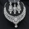 C30 Wedding Forehead Chain Necklace Earrings Set Dubai Jewelery Gifts for Women Indian African Bridal Hair Accessories 240202