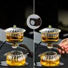 Kreativ värmebeständig tekanna glas Automatisk te som gör pu'er doftande kung fu te te set Infuser dricka te maker 240119