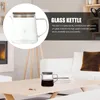 Servis uppsättningar Glass Coffee Pot Multi-Purpose vattenkokare Kylskåp Vattendrycker Hemförsörjning med trälock