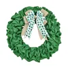 Dekorativa blommor St Patricks Day Wreath Forn Door Spring Summer Party Decor Bakgrundsgrönska konstgjorda för hemfönster