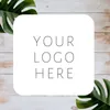 Étiquettes autocollantes avec Logo d'entreprise carré personnalisé, fournitures de fête, étiquettes autocollantes pour commande postale, 100 pièces/lot