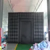 6x6x3.5mH (20x20x11.5ft) all'ingrosso Tenda cubica gonfiabile bianca nera Riparo portatile per eventi all'aperto per la cabina fotografica per feste di visualizzazione di fiere
