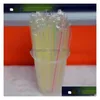 Pailles en plastique jetables Sts Pearl Milk Tea St Porridge Tube Épais Emballage indépendant Femme enceinte 100 pcs / paquet Drop Deliver Dhgsr