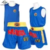 Boxe Shorts e Colete Conjunto Muay Thai Shorts MMA Camiseta Homens Mulheres Crianças Treinamento Sanda BJJ Jiujitsu Artes Marciais Kickboxing Wear 240119