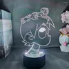 Nachtlichter 3D-LED-Lichtalbum Eternal Atake für Schlafzimmerdekoration Mond beziehen sich auf Lil Uzi Vert Kindergeburtstagsgeschenk Manga-Zimmer-Schreibtischlampe