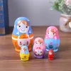 Wood Russian Nesting Dolls Matryoshka Dolls Babushka Hand Paint Es Kids Christmas Year Gift Children's Day Gifts 240125