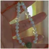 Łańcuch dla kobiet mody słodkowodnej bransoletki bransoletki koraliki elastyczne koraliki jadeile bransoletki biżuteria upuszcza dostawa dhynw