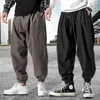 Men's Pants Trendy Men Long Hip Hop Trousers Mid-Rise Windproof Male Casual Joggers