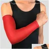 Coudières genouillères Protection UV Manches de compression de bras de refroidissement pour hommes / femmes / étudiants Brace Baseball Basketball Football Cyclisme Drop D Otqkb