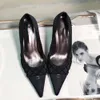 Teli designer Chaneles Sandalo Spring con perline per perline tallone con tallone puntato con i tacchi da donna con tacchi sottili sandali