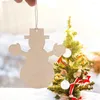 Décorations de Noël 10pcs Ornements en bois Tranches de bois inachevées avec trous pour enfants DIY Artisanat Centres de table Suspendus de vacances