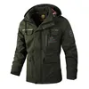 Fashion Mens Casual Windbreaker Jackets Hooded Jacket Man Waterproof Outdoor Soft Shell Winter Coat Clothing Warm Plus Size 240124