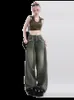 2023 Autumn Winter Woman Baggy Jeans Y2k European and American Style High Waist Pant Drawstring Rinsing Women's 240129