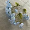 Flores artificiais decorações para casa flores falsas com haste longa para flores decorativas de casamento em casa 0206