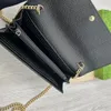 10A حقيبة كتف جديدة عالية الجودة من المصمم الشهير Marmont Continental Wallet Straddle Women Mini Tote Bag Underarm Counter Chain Bag Crossbod