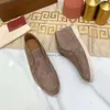 Lüks tasarımcı LP Loafers ayakkabıları açık yürüyüş süet loro ayakkabı ayak bileği botları moda kadınlar erkekler üzerinde kayar yürüyüş daireleri kısa boot