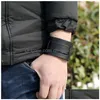 Bracelet Large Mtilayer Wrap Ceinture Bouton De Manchette En Cuir Bracelet Réglable Bracelet Pour Hommes Femmes Bijoux De Mode Drop Livraison Bracelets Dh3Cp