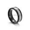 Band Rings Ice Silk Foil Gold Sier Blue Black Color Stainless Steel Ring Finger For Men Women Hip Hop Jewelry Fashion Will And Drop D Dhuix