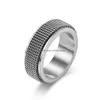 Band Rings Gold Mesh Ring Stainless Steel Rotary Decompression For Men Women Hiphop Fashion Fine Jewelry Drop Delivery Dh6Xn