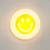 Luzes noturnas mini sorriso usb luz portátil redonda dc 5v 1a led crianças lâmpadas de decoração de quarto fofo