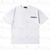 자주색 브랜드 티셔츠 디자이너 남자 티셔츠 여름 패션 탑 알파벳 인쇄 100% 면화 고품질 폴로 셔츠 하이 스트리트 힙합 캐주얼 셔츠