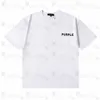 Paars merk t-shirt Designer heren t-shirt Zomermode Top Alfabetprint 100% katoen Hoogwaardig poloshirt High Street Hip Hop casual shirt