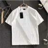 Hombres Camisetas informales Diseñador T 3D Letter Jacquard Button Camisas Hombres Mujeres Camiseta de manga corta Sweepshirt Luxury Algodón de algodón FSFR BD0H