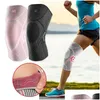 ELBOW KNEE PADS 1PC Professional Sticked Sports High Elastic Comfort Anti-Slip Anti-Damage Protective Gear Drop Delivery Outdoors Athl Otxpl