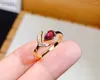 Cluster Rings KJJEAXCMY Fine Jewelry 925 Sterling Silver Inlaid Natural Garnet Ring Elegant Girl's Support Test