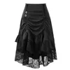 Spódnica mody retro gotycka wiktoriańska renesansowe szwy z szwy z nieregularnym parą punkową punkiem 220401