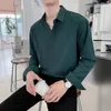 Camicie Uomo Manica lunga Abbigliamento Estate Prova del sole Baggy Allmatch Bello Camisa Teens Gentle Ulzzang Elegante Ins Harajuku 240126