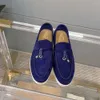 Modische Loafer für Damen und Herren, Loro Designer-Schuhe, flach, niedrig geschnitten, Wildleder, Rindsleder, Freizeitschuhe, Mokassins, Loafer, Sneakers, Kleidschuhe, Scarpe