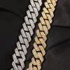 TBTK NEBA 18mm en alliage de Zinc s-link hommes Miami collier cubain Bracelet ensemble complet Bling glacé strass Hiphop bijoux 240131