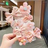 Hair Accessories 8Pcs/Set Cute Girls Clips Flower Lattice Bows Kids Children Barrettes Baby Fancy Hairpins