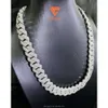 2024 PASS Diamante Teste VVS Moissanite 20mm Logo Solid Silver Chain Chain Chain de Hip Hop Jóia de Hip Hop Pop Pop