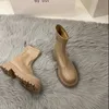 Buty na platformie okrągłe palce zamek błyskawiczny wiosenny jesienna moda kostka botynki de Mujer Chelsea Bottines 240202