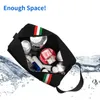 Sacos cosméticos viagem minimalista itália bandeira saco de higiene kawaii orgulho italiano organizador de maquiagem para mulheres armazenamento de beleza dopp kit caixa